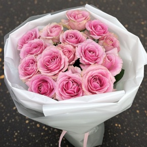 Букет из 15 пудровых роз (70 см) в Кубинке