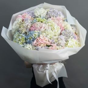 Букет из 23 гортензий микс в Кубинке