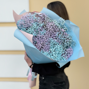 Букет "Радуга" из 15 гипсофил в Кубинке