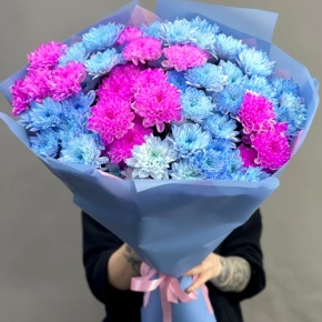 Букет "Матильда" из 15 кустовых хризантем в Кубинке