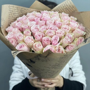Букет из 51 пастельной розы (40 см) в Кубинке