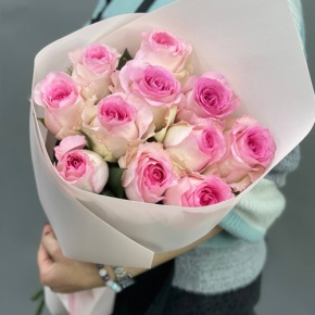 Букет из 11 пионовидных роз Эквадор (60см) в Кубинке