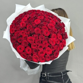 Букет 101 красная роза (60 см) в Кубинке