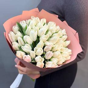 Букет из 49 белых тюльпанов в Кубинке