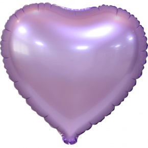 Сердце сиреневое фольгированный шар с гелием (45 см) в Кубинке