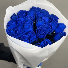 25 синих роз Эквадор (60 см) в Кубинке