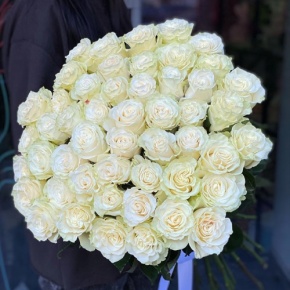 Букет из 51 розы Эквадор Мондиаль под ленту (80 см) в Кубинке