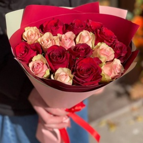 Букет "Вечность" из 15 роз кения (40 см) в Кубинке