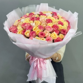 Букет из 101 розы  микс (70 см) в Кубинке