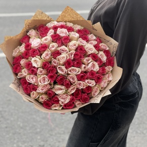 Букет "Амурный" из 101 розы (40 см) в Кубинке