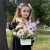 Композиция с георгинами на 1 сентября в белом ящике в Кубинке