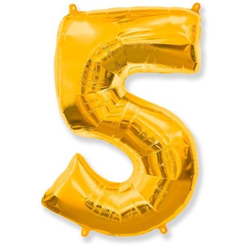 Шар гелиевый цифра 5 (40х102 см) в Кубинке