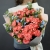 Букет "Фортуна" из коралловых роз и оксипеталума в Кубинке