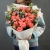 Букет "Фортуна" из коралловых роз и оксипеталума в Кубинке