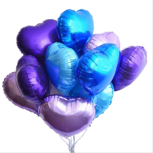 Сердце сиреневое фольгированный шар с гелием (45 см) в Кубинке