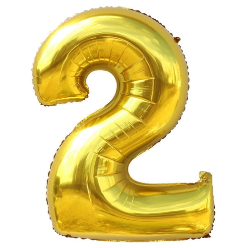 Шар гелиевый цифра 2 (40х102 см) в Кубинке